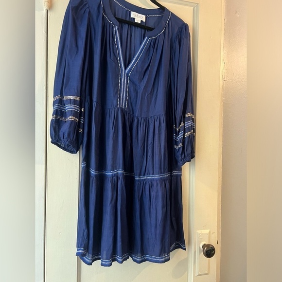Velvet by Graham & Spencer Tina Boho Tiered Dress S Sequins and Embroidery - Picture 10 of 15